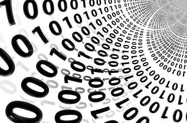 Lean data showing the numbers 0 and 1 repeated